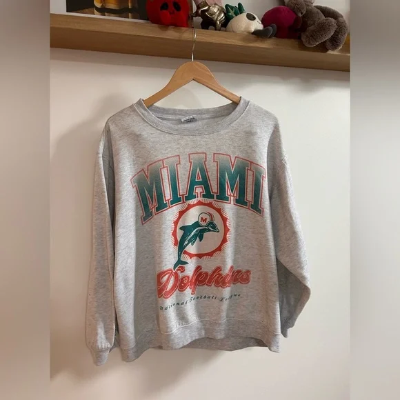 VINTAGE “ 90s NFL Miami dolphins” Crewneck - Men’s M - Picture 1 of 4